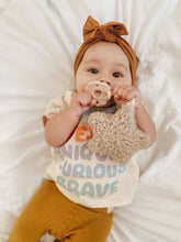 Load image into Gallery viewer, ALI + OLI Plush Moon Pacifier Holder (Sand)
