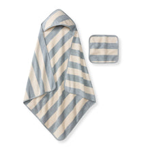 Load image into Gallery viewer, Rugby Stripe Woven Terry Towel & Washcloth Set