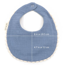 Load image into Gallery viewer, ALI + OLI Muslin Cotton Reversible Baby Bib