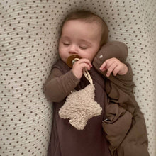 Load image into Gallery viewer, ALI + OLI Plush Moon Pacifier Holder (Sand)