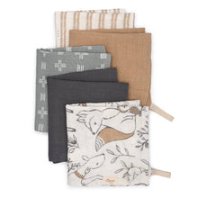 Load image into Gallery viewer, Ezra 5-pc. Wash Cloth Set (Woodland Animal)