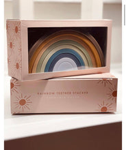 Load image into Gallery viewer, CHEWABLE CHARM Rainbow Teether Silicone Stacker