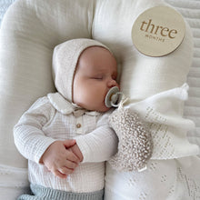 Load image into Gallery viewer, ALI + OLI Plush Moon Pacifier Holder (Sand)
