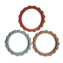 Load image into Gallery viewer, MUSHIE Flower Teething Bracelet, 3-pack