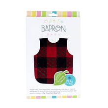 Load image into Gallery viewer, Red Buffalo Plaid Flutter Bapron: Toddler (6m-3T)