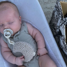 Load image into Gallery viewer, ALI + OLI Plush Moon Pacifier Holder (Sand)