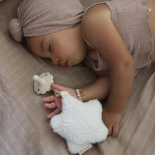 Load image into Gallery viewer, ALI + OLI Plush Moon Pacifier Holder (Sand)