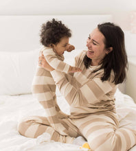 Load image into Gallery viewer, Mommy & Me Rugby Stripe Organic Cotton Sleeper