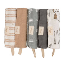 Load image into Gallery viewer, Ezra 5-pc. Wash Cloth Set (Woodland Animal)
