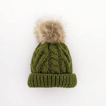 Load image into Gallery viewer, Mossy Pop Pom Pom Beanie Hat
