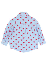 Load image into Gallery viewer, RUFFLEBUTTS Steal Your Heart Cotton Gauze Long Sleeve Button Down Shirt
