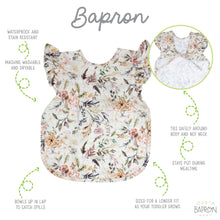 Load image into Gallery viewer, Delilah Floral Flutter Bapron: Toddler (6m-3T)
