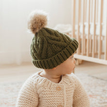 Load image into Gallery viewer, Mossy Pop Pom Pom Beanie Hat
