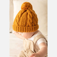 Load image into Gallery viewer, Saffron Gold Cable Beanie
