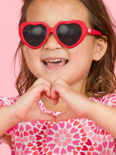 Load image into Gallery viewer, RUFFLEBUTTS Red Heart Shaped Sunglasses
