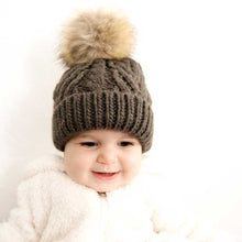 Load image into Gallery viewer, Loden Green Pop Pom Pom Beanie Hat
