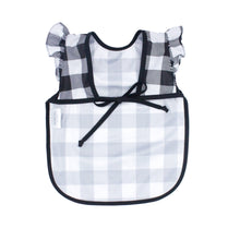 Load image into Gallery viewer, White Buffalo Plaid Flutter Bapron: Toddler (6m-3T)
