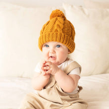 Load image into Gallery viewer, Saffron Gold Cable Beanie
