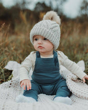Load image into Gallery viewer, Oatmeal Pop Pom Pom Beanie Hat
