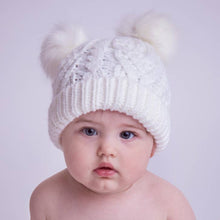Load image into Gallery viewer, Winter White Fluffer Beanie Hat
