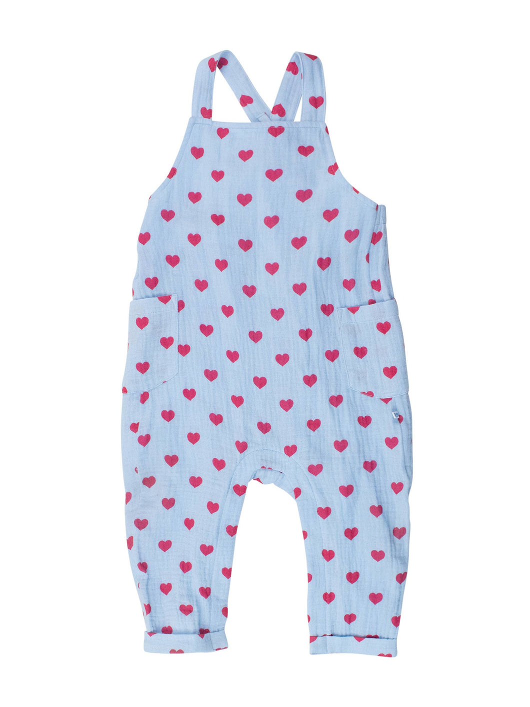 RUFFLEBUTTS Steal Your Heart Cotton Gauze Overall Jumpsuit