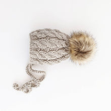 Load image into Gallery viewer, Aspen Oatmeal Cable Knit Bonnet
