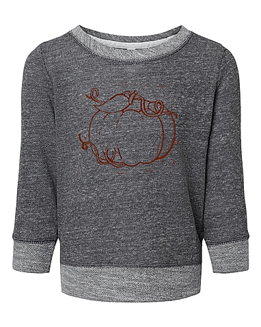 Linocut Pumpkin Toddler French Terry Sweatshirt