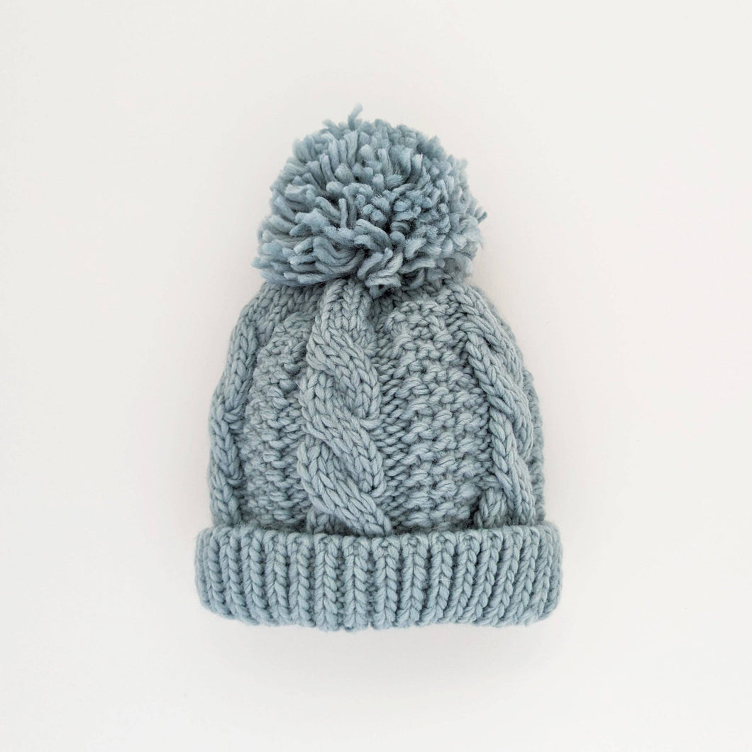 Surf Blue Cable Beanie Hat