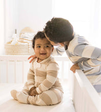 Load image into Gallery viewer, Mommy &amp; Me Rugby Stripe Organic Cotton Sleeper
