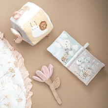 Load image into Gallery viewer, Violet Floral Plush Baby Rattle Toy
