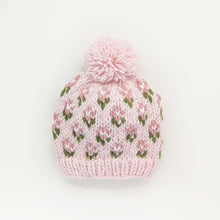 Load image into Gallery viewer, Bitty Blooms Blush Beanie Hat
