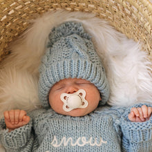 Load image into Gallery viewer, Surf Blue Cable Beanie Hat
