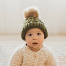 Load image into Gallery viewer, Mossy Pop Pom Pom Beanie Hat
