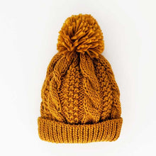 Load image into Gallery viewer, Saffron Gold Cable Beanie
