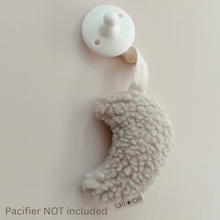 Load image into Gallery viewer, ALI + OLI Plush Moon Pacifier Holder (Sand)
