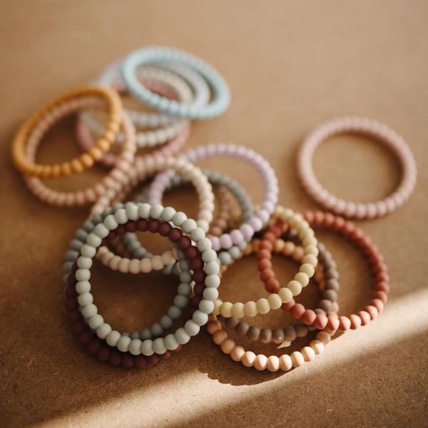 MUSHIE Pearl Teething Bracelet, 3-pack