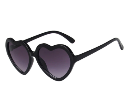 Tiny Heart Kid's Sunglasses: Black