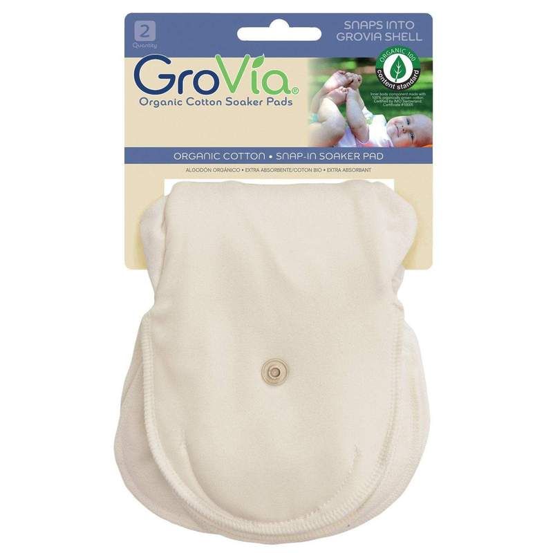 GROVIA Organic Cotton Soaker Pads, 2-pack